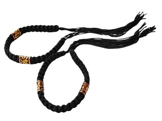 Prajead Muay Thai bokse udstyr - armbånd : Thai stil Sort