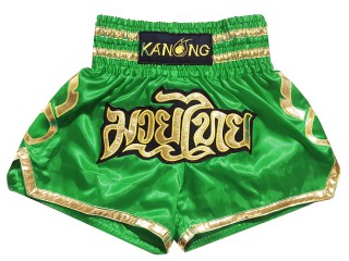 Kanong Thai Bokseshorts til børn : KNS-121-Grøn-K