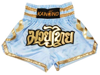 Kanong Thai Bokseshorts til børn : KNS-121-Lyseblå-K