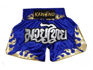 Kanong Thai Bokseshorts til børn : KNS-145-Blå-K