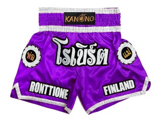 Personlig thaiboksning shorts : KNSCUST-1242-Lilla