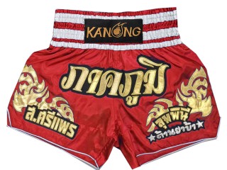 Personlig thaiboksning shorts : KNSCUST-1249-Rød