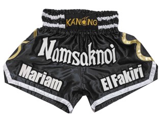 Personlig Muay Thai  shorts : KNSCUST-1250-Sort