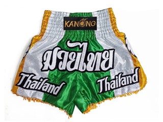 Personlig Muay Thai  shorts : KNSCUST-1252-Grøn