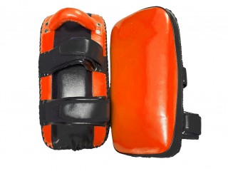 Brugerdefinerede Buet Sparkepude Thai Pads / Kickshield : Orange/Sort