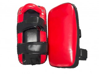 Brugerdefinerede Buet Sparkepude Thai Pads / Kickshield : Rød/Sort