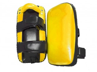 Brugerdefinerede Buet Sparkepude Thai Pads / Kickshield : Gul/Sort